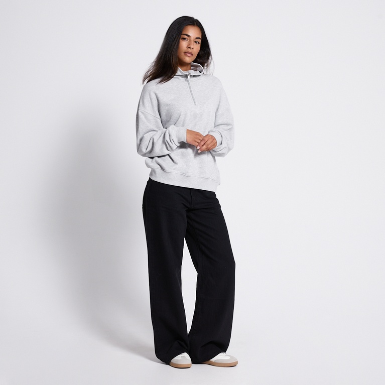 Half zip sweatshirt "Maja" Grey Melange